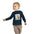 Adorable Comfort: Custom Bunny Toddler Long-Sleeve Tee with UCCA Logo 2T / Navy Kids clothes