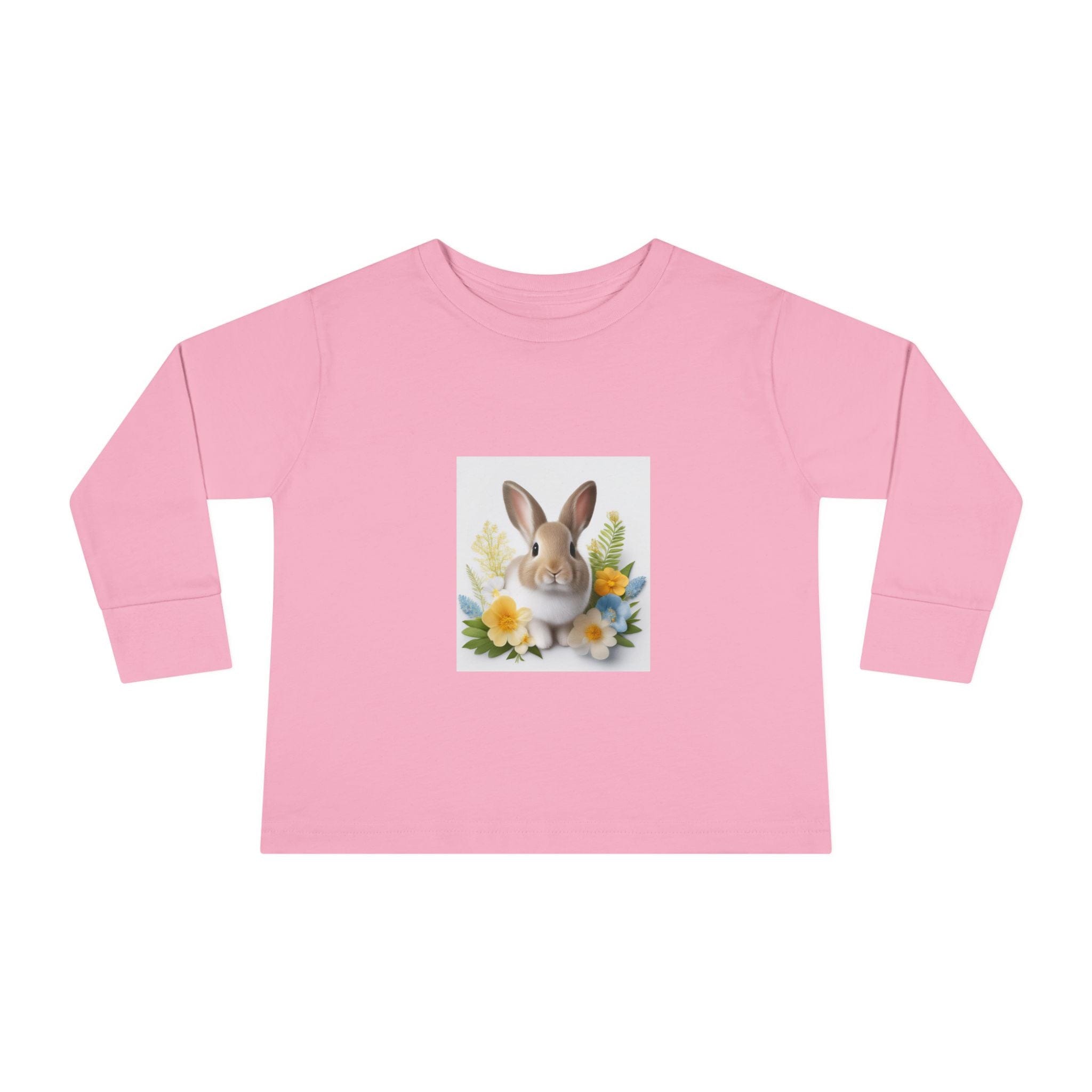 Adorable Comfort: Custom Bunny Toddler Long-Sleeve Tee with UCCA Logo Kids clothes