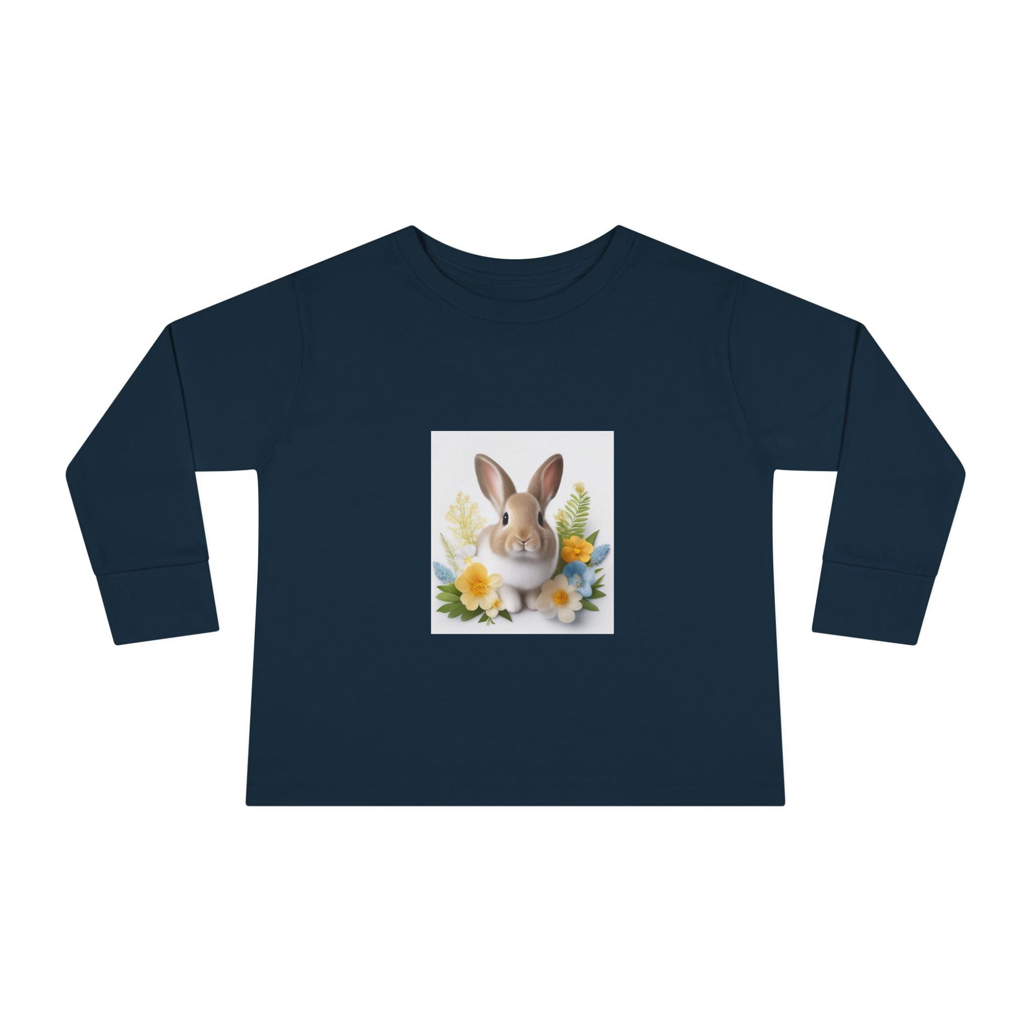 Adorable Comfort: Custom Bunny Toddler Long-Sleeve Tee with UCCA Logo Kids clothes