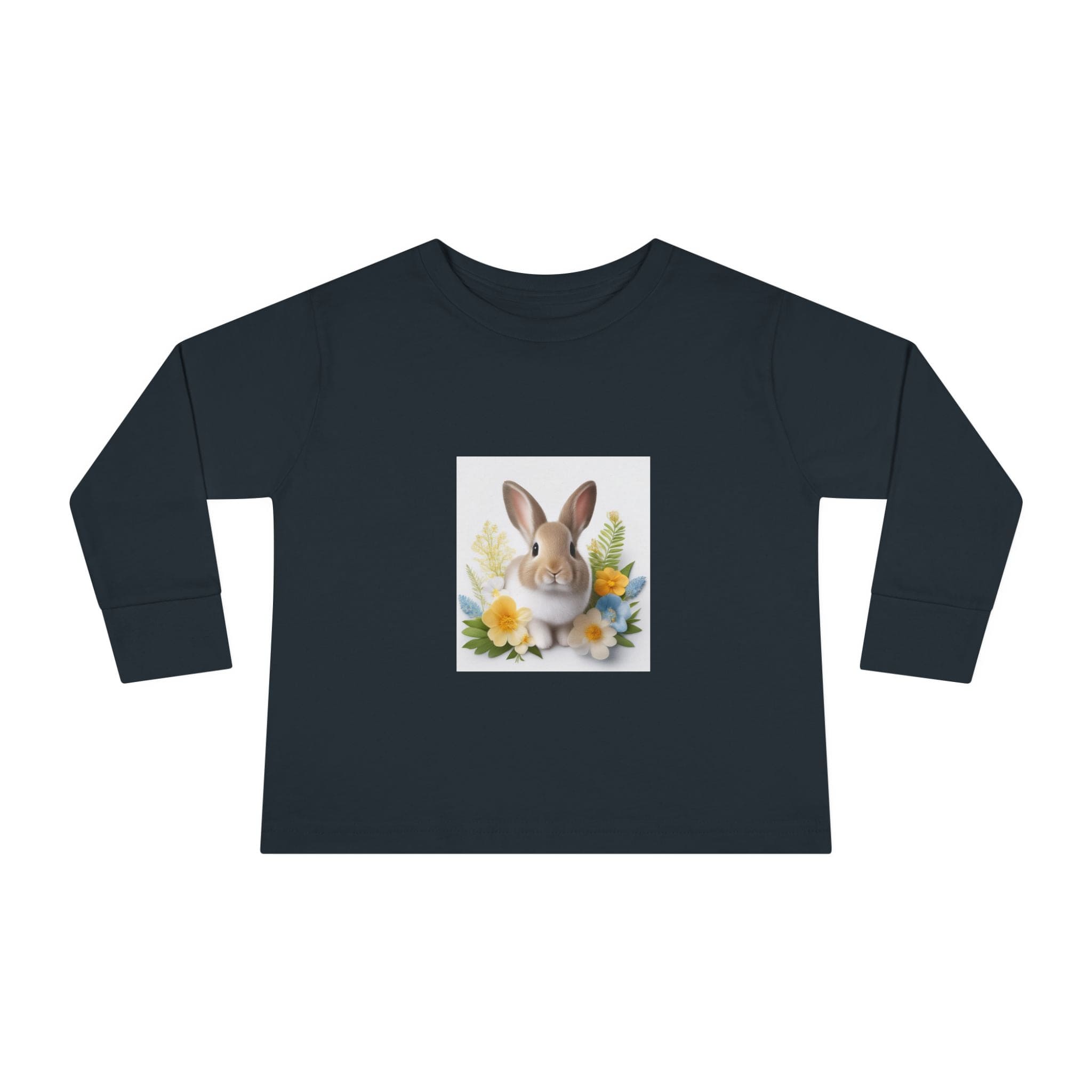 Adorable Comfort: Custom Bunny Toddler Long-Sleeve Tee with UCCA Logo Kids clothes