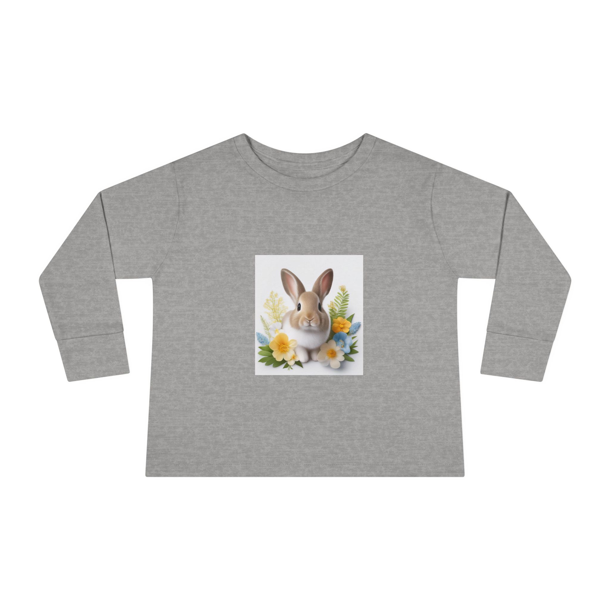 Adorable Comfort: Custom Bunny Toddler Long-Sleeve Tee with UCCA Logo Kids clothes