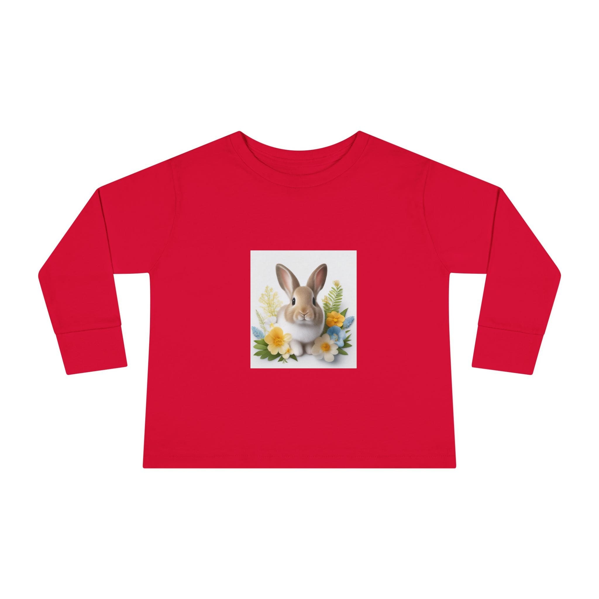 Adorable Comfort: Custom Bunny Toddler Long-Sleeve Tee with UCCA Logo Kids clothes