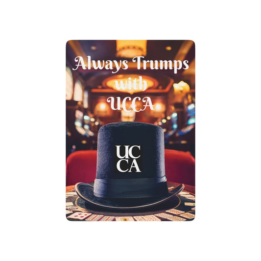 "Always Trumps with UCCA" – Where Every Hand’s a Winning Play 2.5" x 3.5" / White / Semi Glossy Paper products