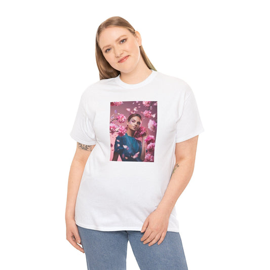 "Blossoms in Bloom" Women's Heavy Cotton T-Shirt T-Shirt