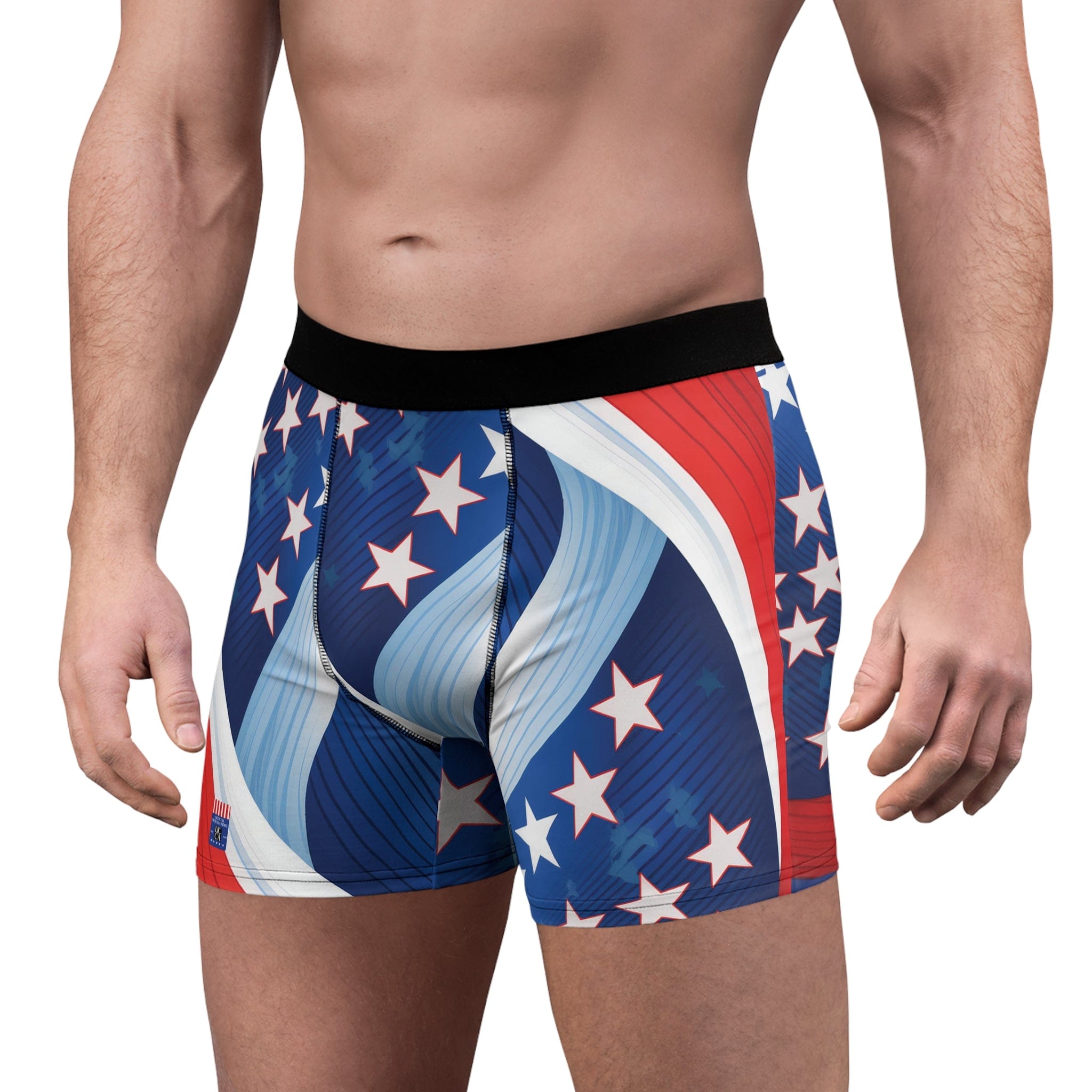 Bold & Brave – Men’s Stars & Stripes-Inspired Boxer Briefs All Over Prints