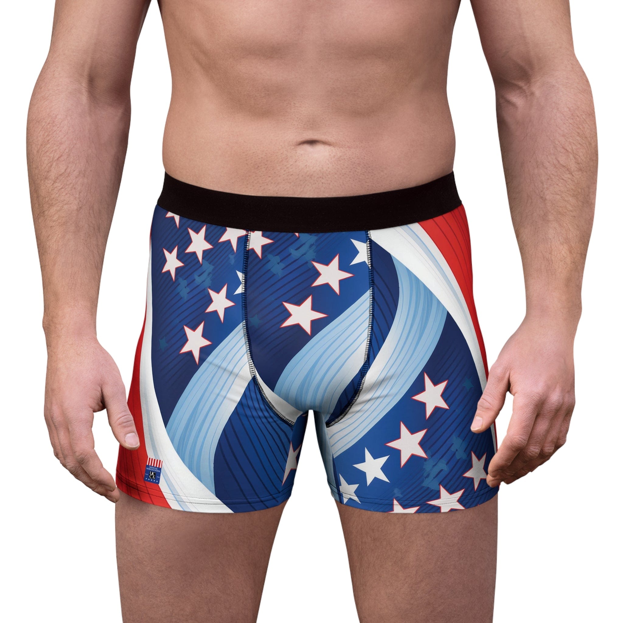 Bold & Brave – Men’s Stars & Stripes-Inspired Boxer Briefs XS / Black stitching All Over Prints