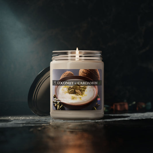 Coconut Cream + Cardamom Scented Soy Candle, 9oz Coconut Cream + Cardamom / 9oz Home Decor