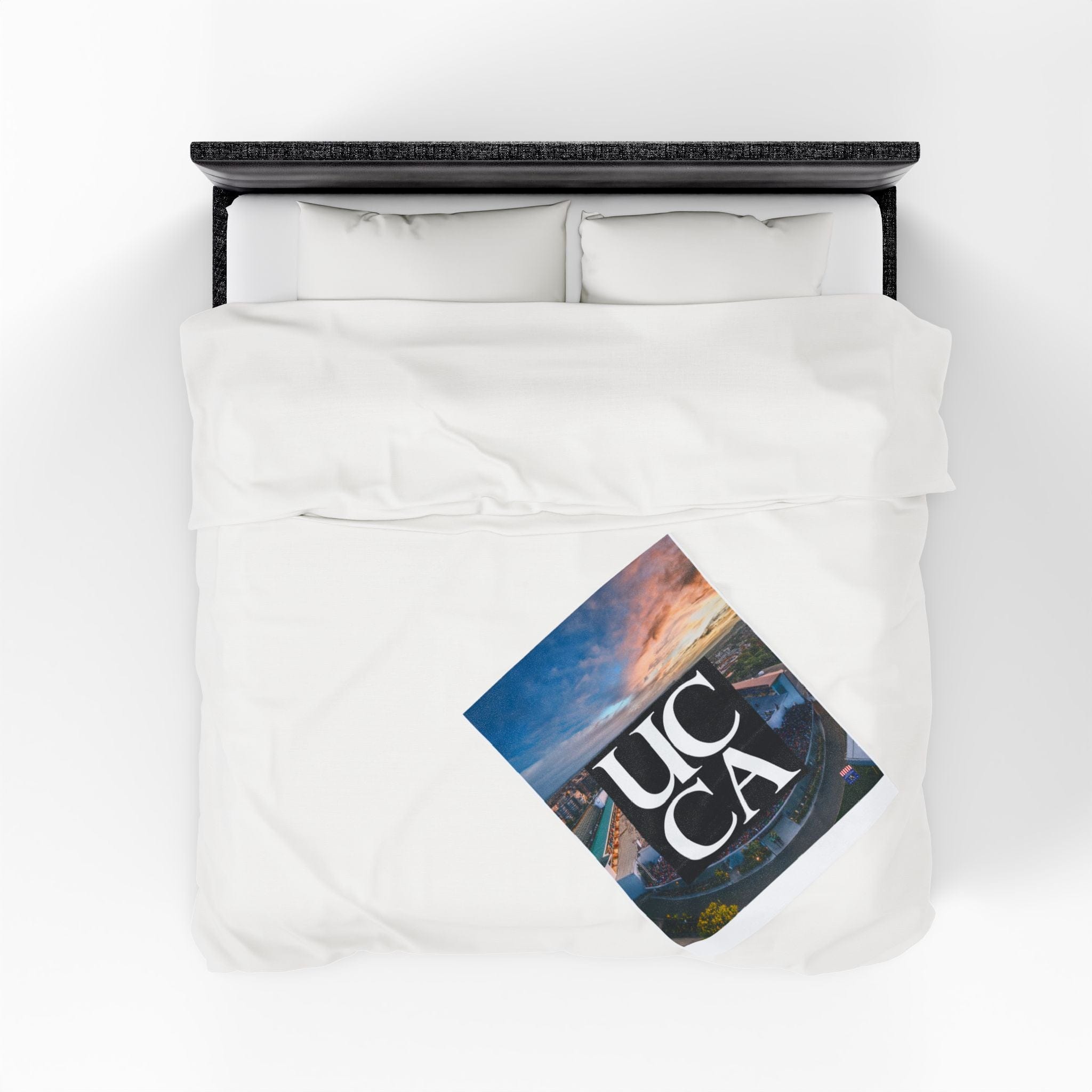 Cozy Up in Collegiate Style - UCCA Print Plush Blanket All Over Prints