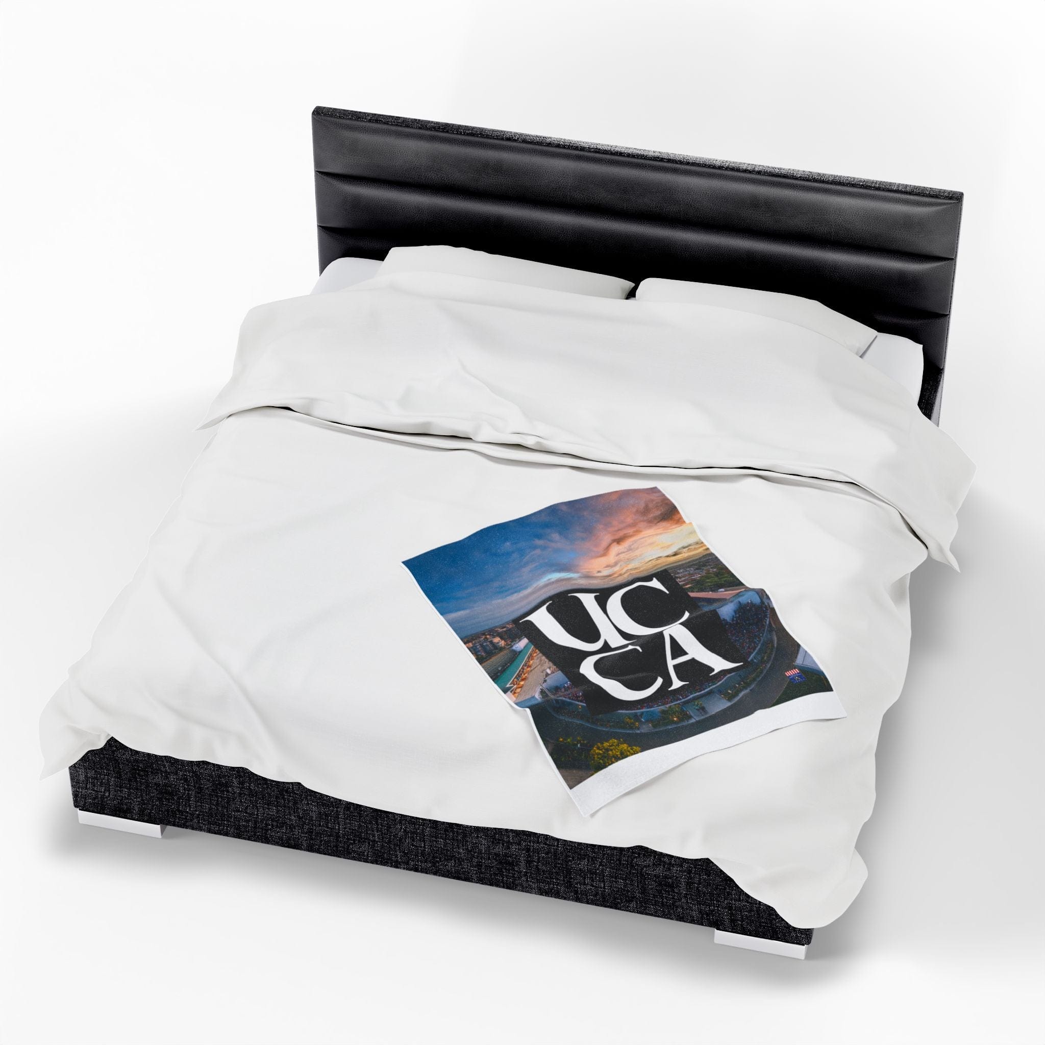 Cozy Up in Collegiate Style - UCCA Print Plush Blanket All Over Prints
