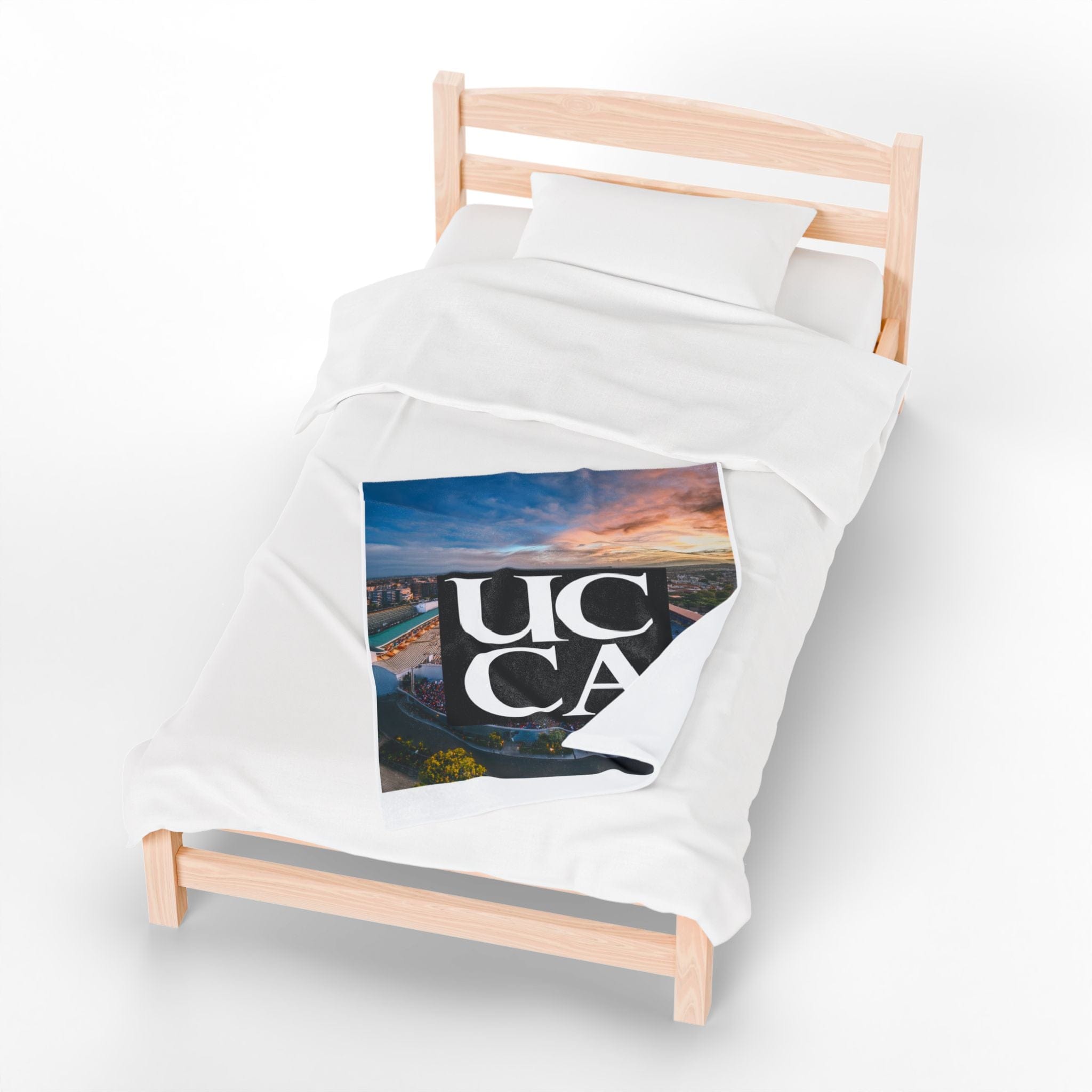 Cozy Up in Collegiate Style - UCCA Print Plush Blanket All Over Prints