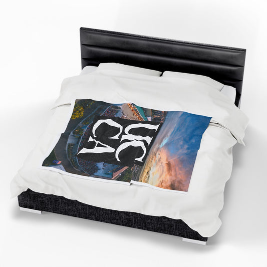 Cozy Up in Collegiate Style - UCCA Print Plush Blanket All Over Prints
