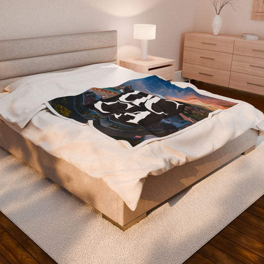 Cozy Up in Collegiate Style - UCCA Print Plush Blanket All Over Prints