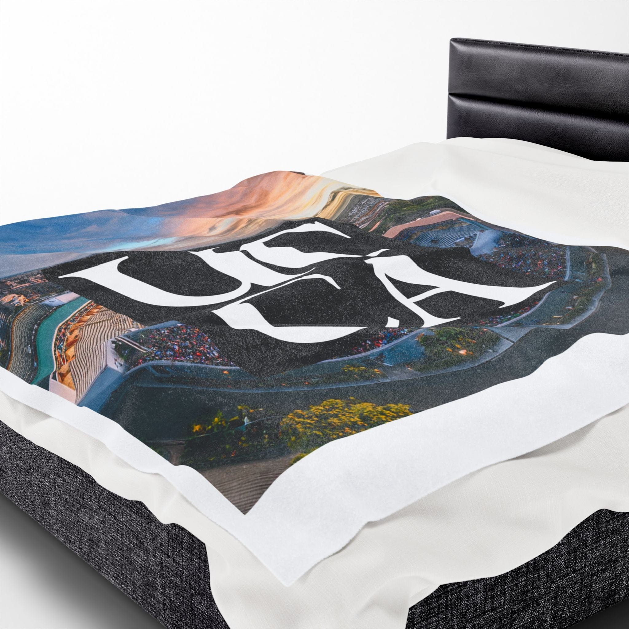Cozy Up in Collegiate Style - UCCA Print Plush Blanket All Over Prints