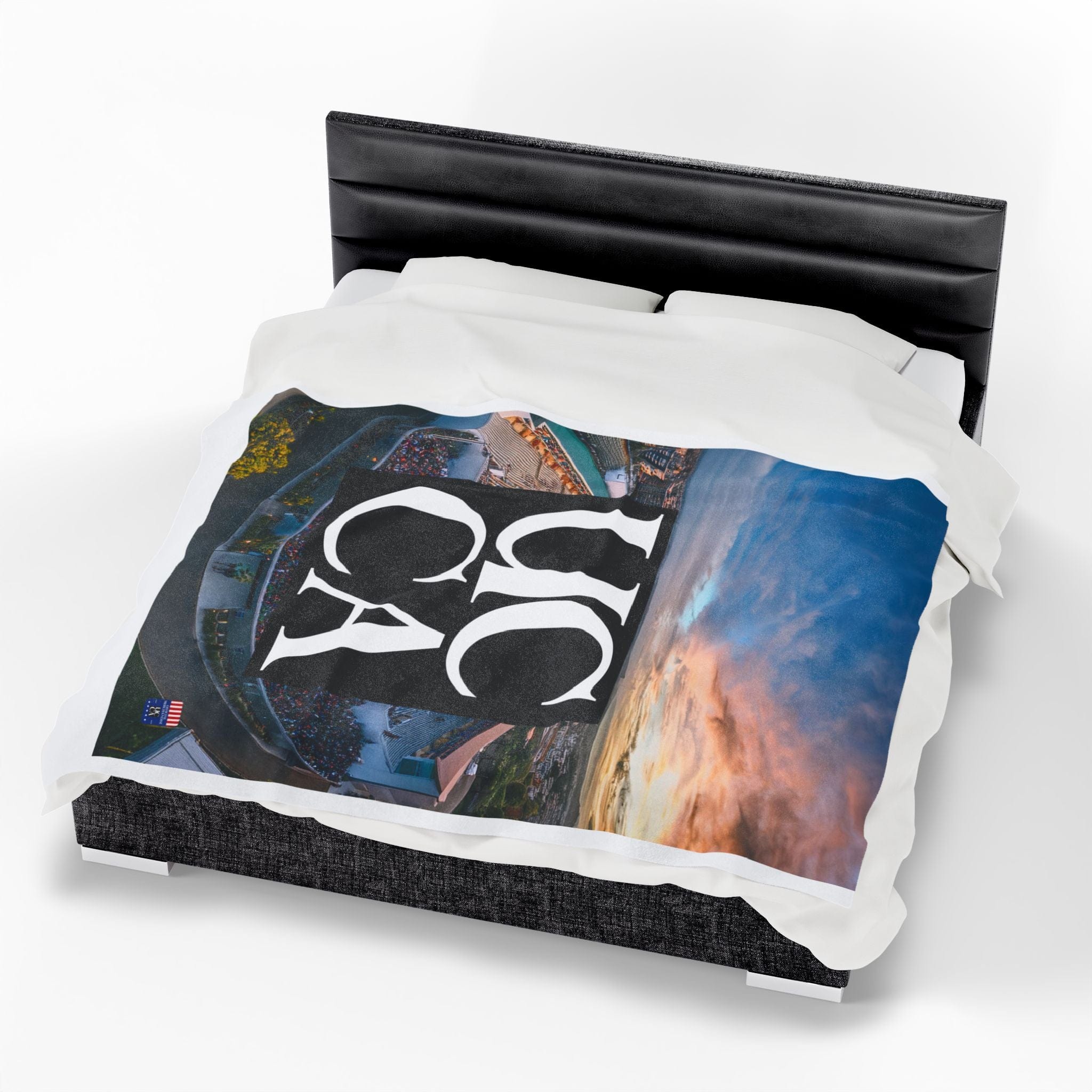 Cozy Up in Collegiate Style - UCCA Print Plush Blanket All Over Prints