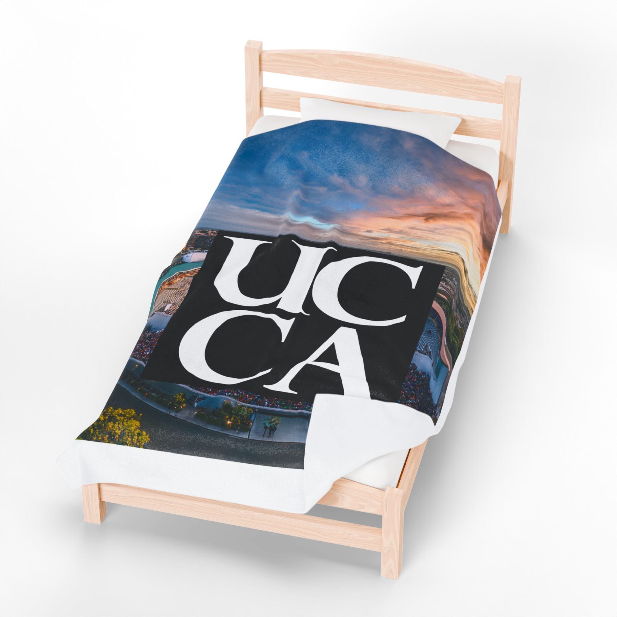 Cozy Up in Collegiate Style - UCCA Print Plush Blanket All Over Prints