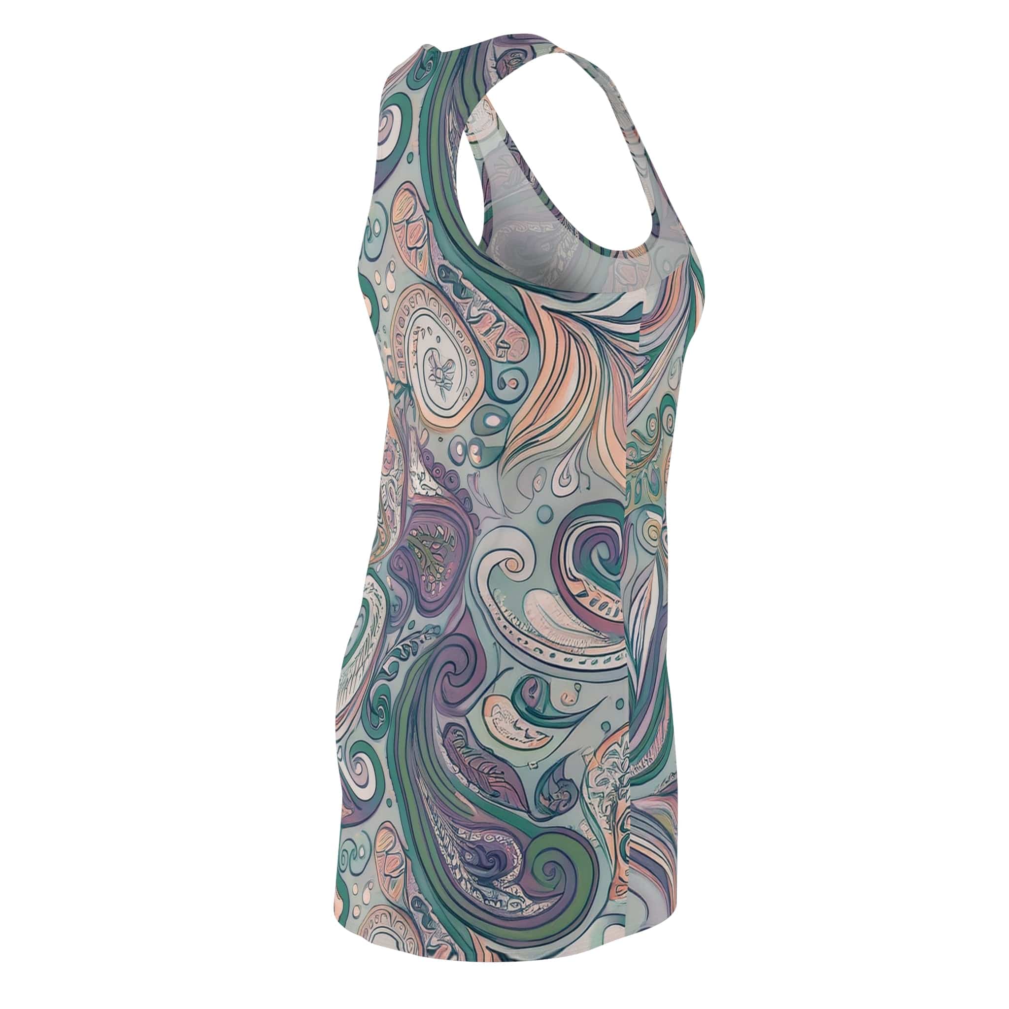 Daydream Drift Racerback Dress – Soft Paisley Whisper All Over Prints