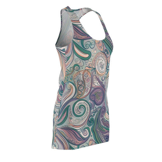 Daydream Drift Racerback Dress – Soft Paisley Whisper All Over Prints