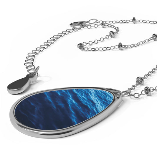 Dive into Elegance: Ocean Inspired Teardrop Necklace One Size / Silver Accessories