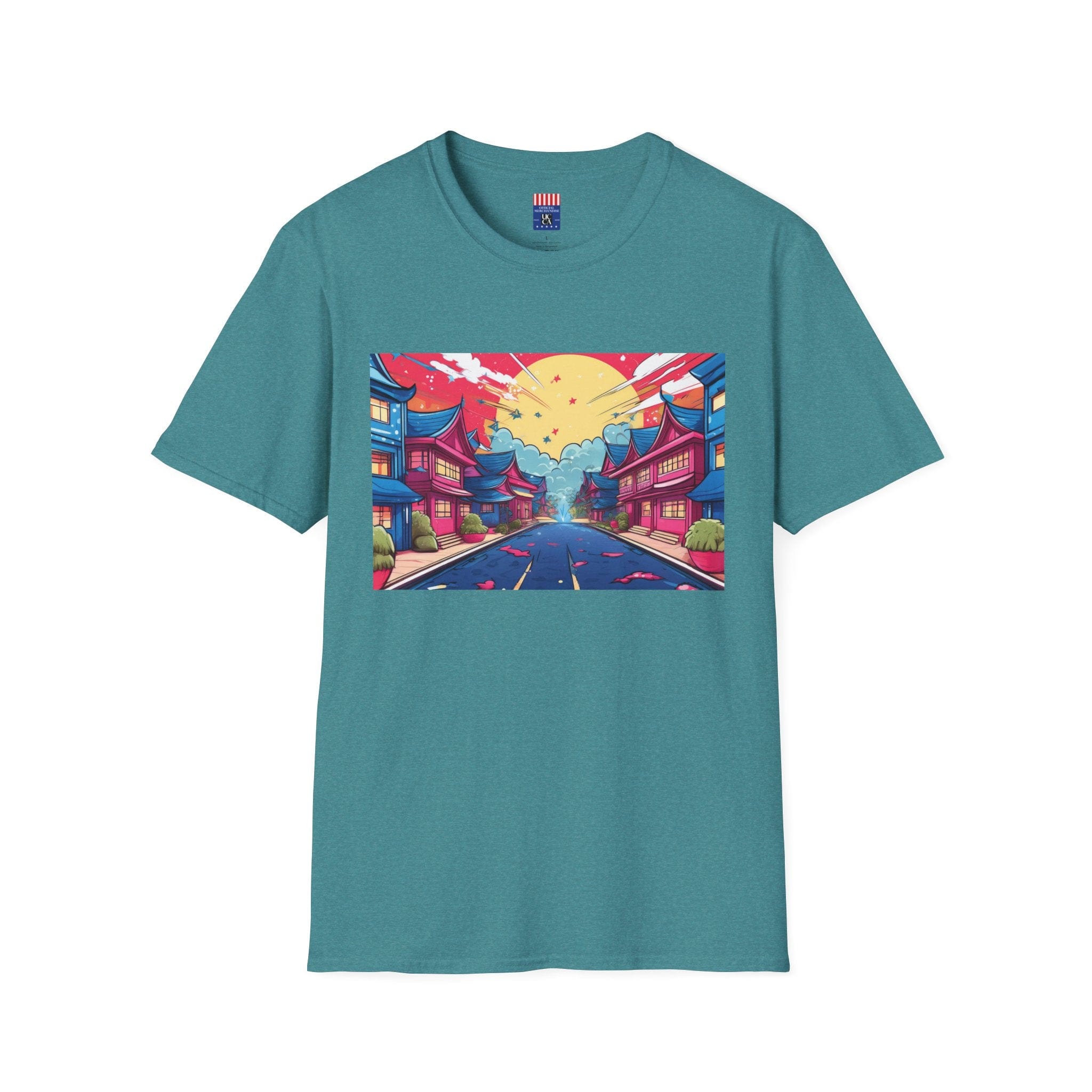 🌸 Express Your Style with This Manga-Inspired Women’s Tee! 🌸 Gildan Softstyle T-Shirt S / Heather Galapagos Blue T-Shirt