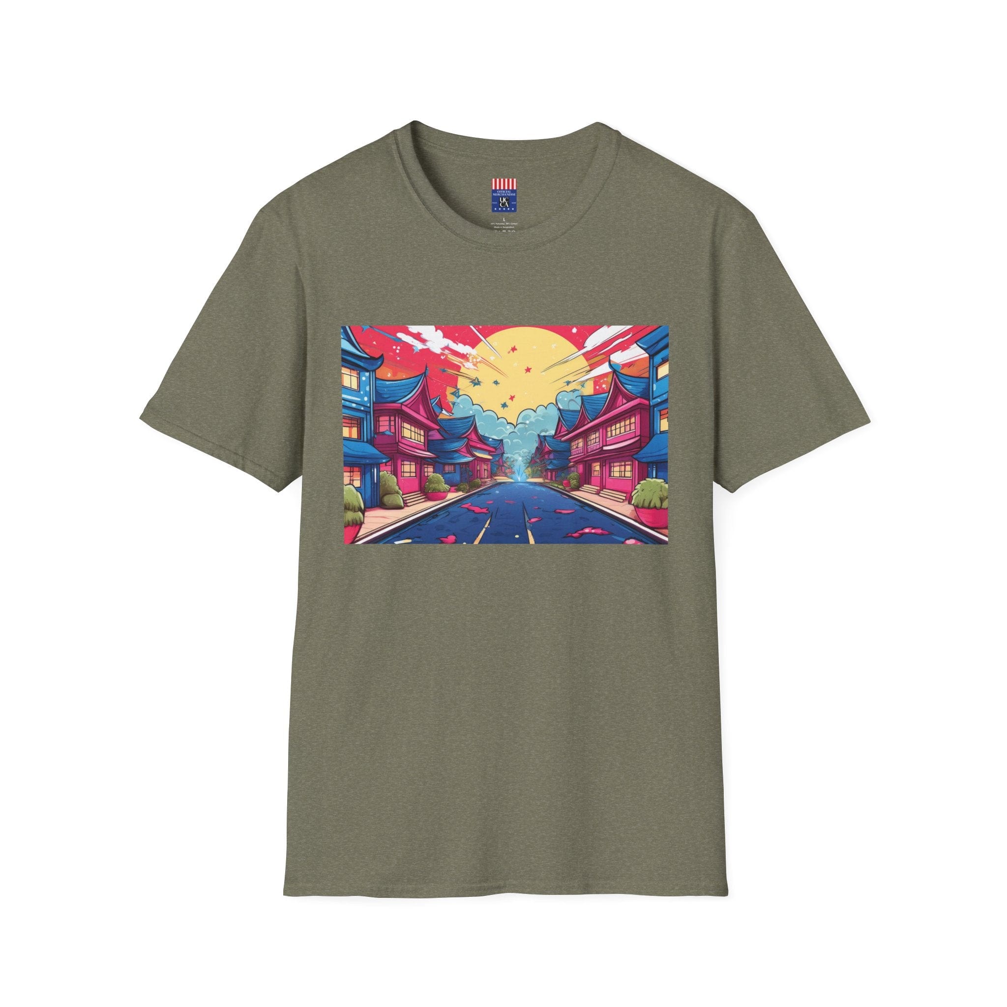 🌸 Express Your Style with This Manga-Inspired Women’s Tee! 🌸 Gildan Softstyle T-Shirt S / Heather Military Green T-Shirt