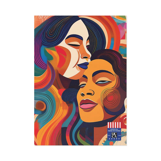 Fine Art Postcard: A Celebration of Color and Connection - 2 sizes available 7" x 5" (Horizontal) / 1 pc / Glossy Paper products