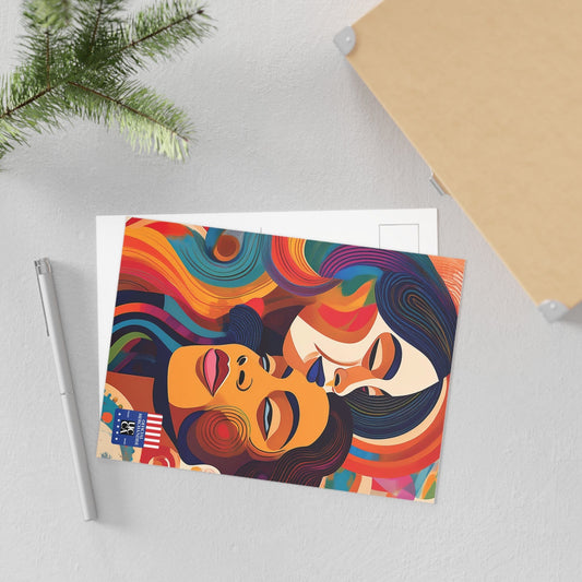 Fine Art Postcard: A Celebration of Color and Connection - 2 sizes available Paper products