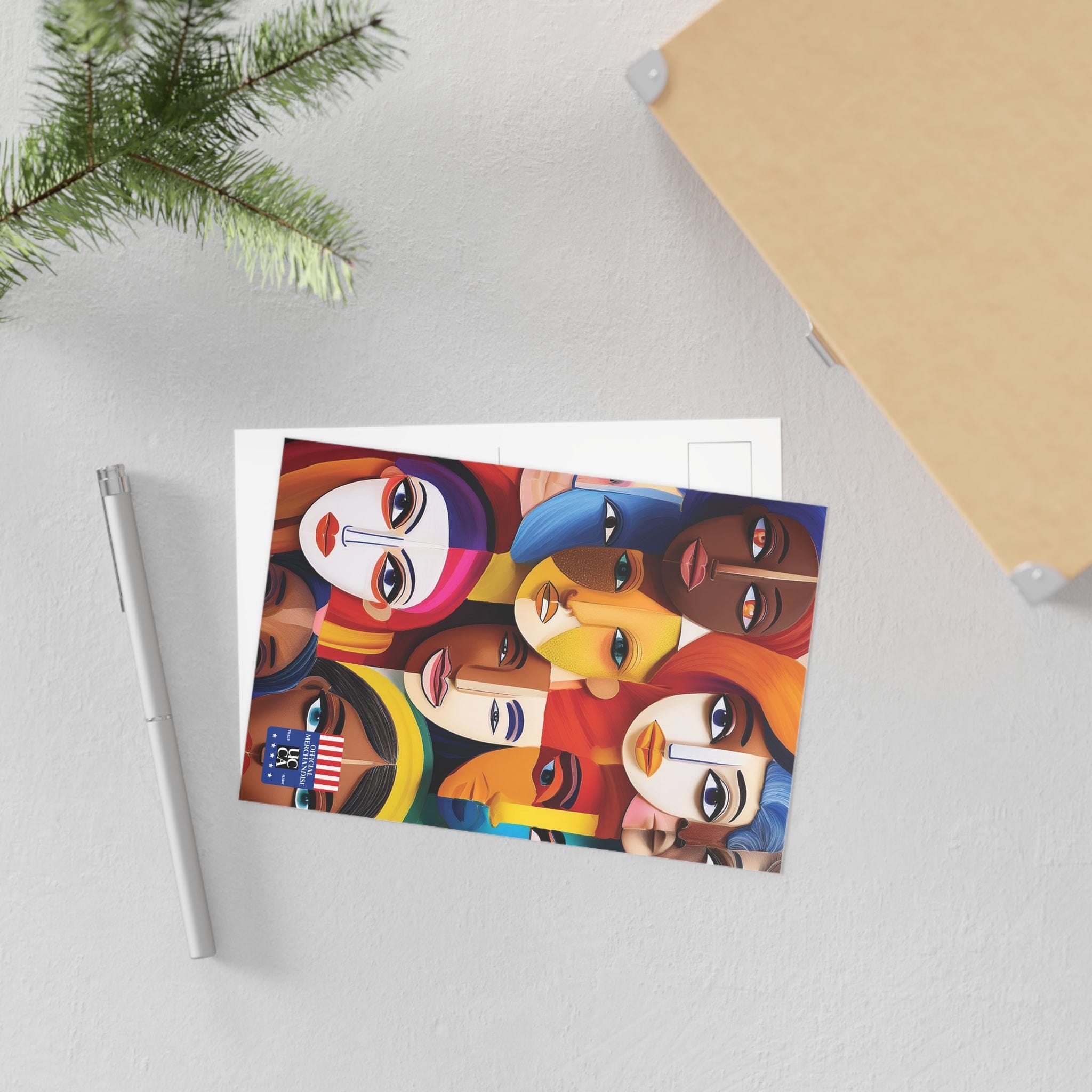 Fine Art Postcard: A Mosaic of Faces and Diversity - 2 sizes available Paper products