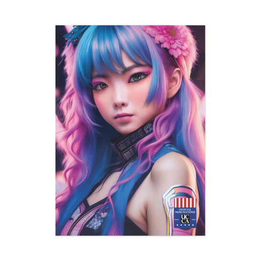 Fine Art Postcard: Anime Elegance in Full Bloom - 2 sizes available 7" x 5" (Horizontal) / 1 pc / Glossy Paper products