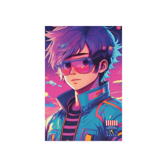 Fine Art Postcard: Futuristic Vibes in Bold Color - 2 sizes available 6" x 4" / 1 pc / Glossy Paper products