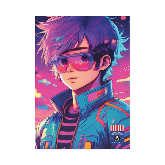 Fine Art Postcard: Futuristic Vibes in Bold Color - 2 sizes available 7" x 5" (Horizontal) / 1 pc / Glossy Paper products