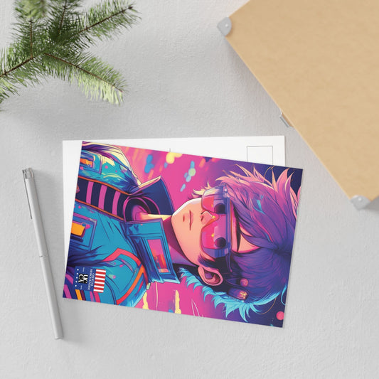 Fine Art Postcard: Futuristic Vibes in Bold Color - 2 sizes available Paper products