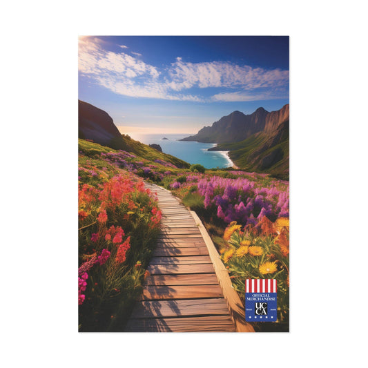 Fine Art Postcard: Pathway to Paradise - 2 sizes available 7" x 5" (Horizontal) / 1 pc / Glossy Paper products