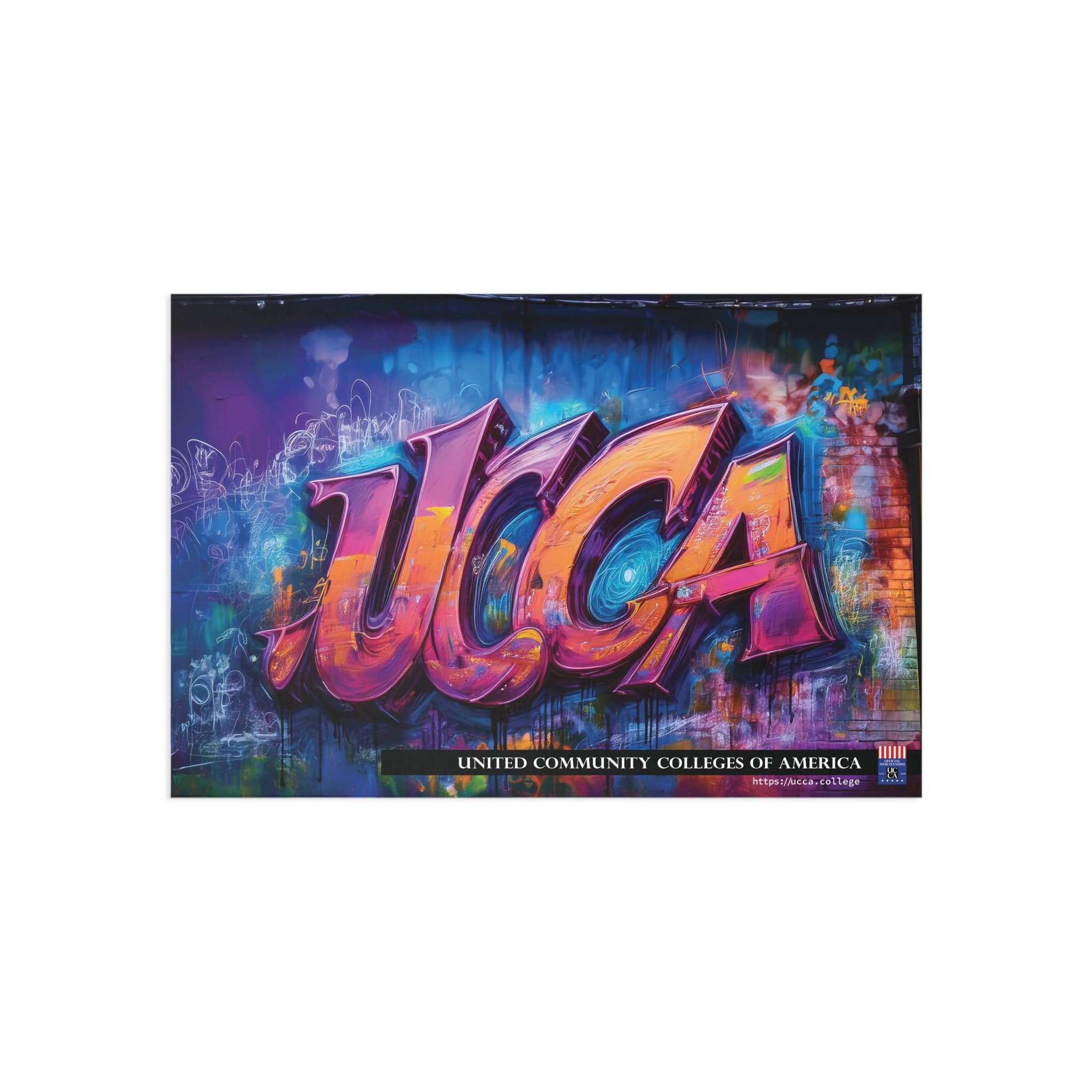 Galactic Graffiti Glow: UCCA Fine Art Postcard 6