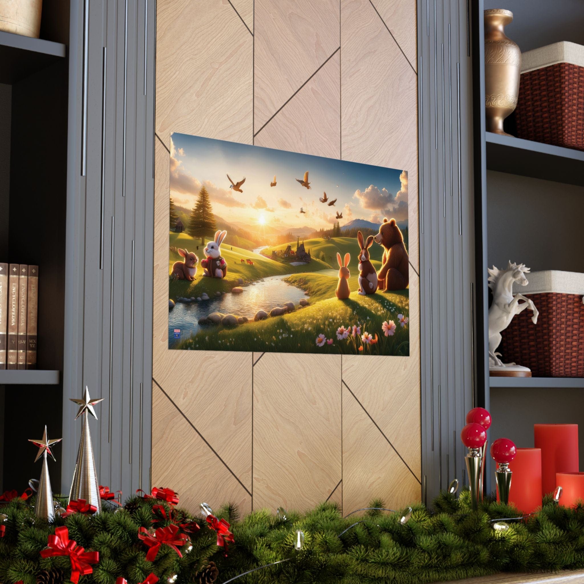 Golden Meadows Poster – The Perfect Centerpiece for Any Room - Matte Horizontal Posters Poster