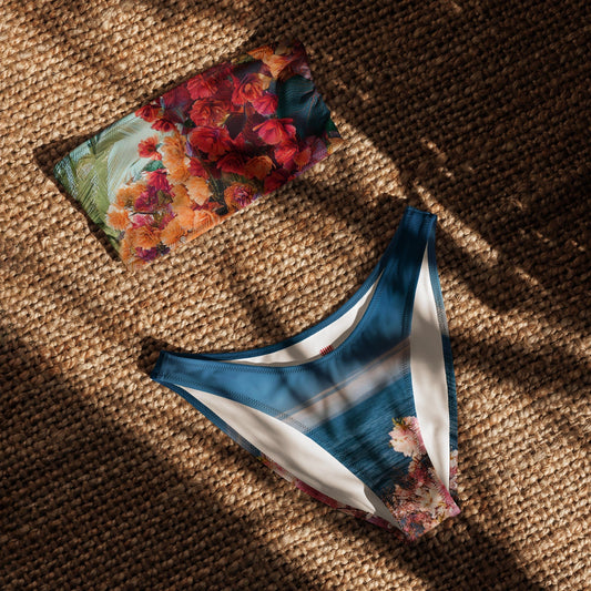 Hawaii ‘70 Bandeau Bikini 🌺 - Recycled fabric blend