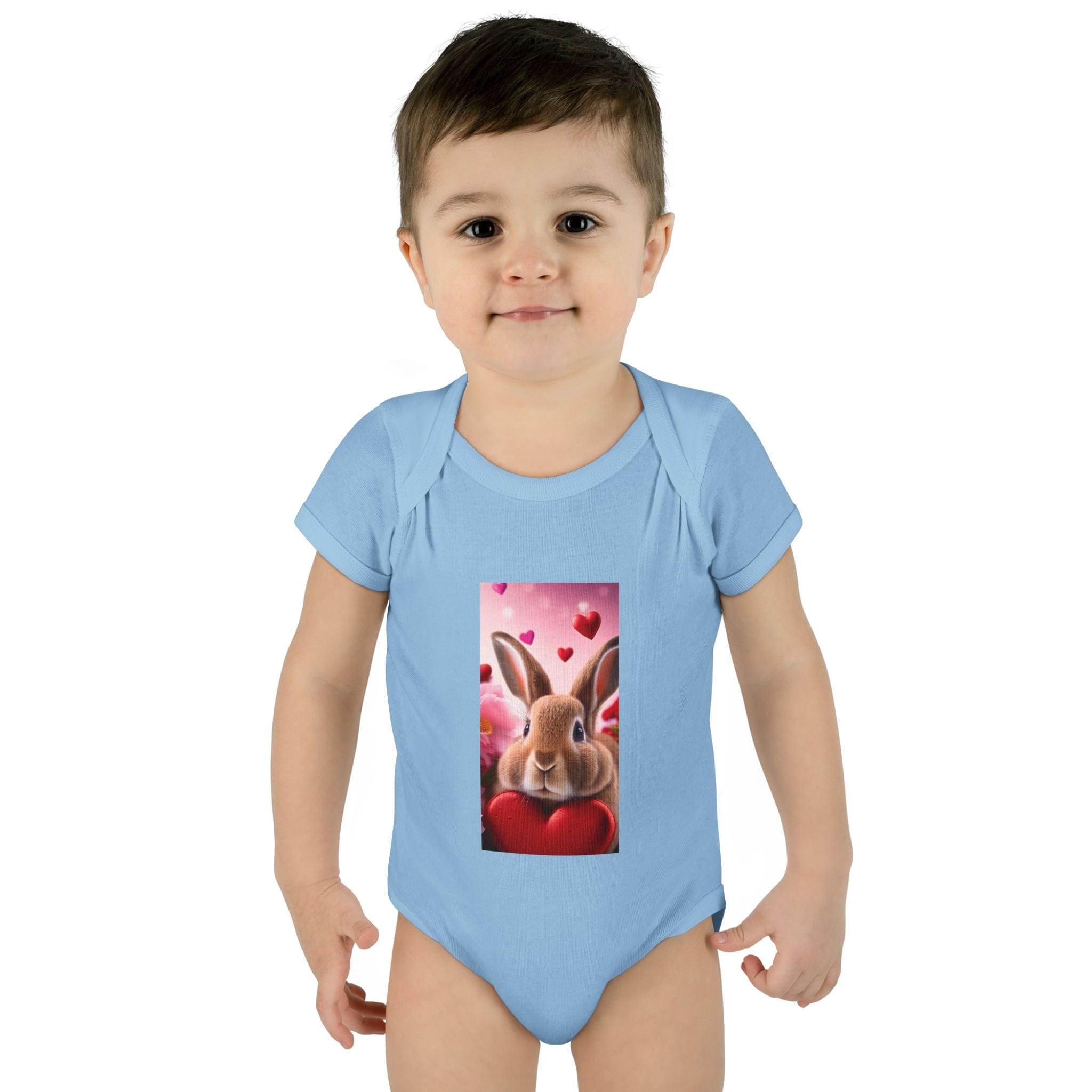 Little Heartbreaker Bunny Bodysuit – Boys’ Edition NB (0-3M) / Light Blue Kids clothes