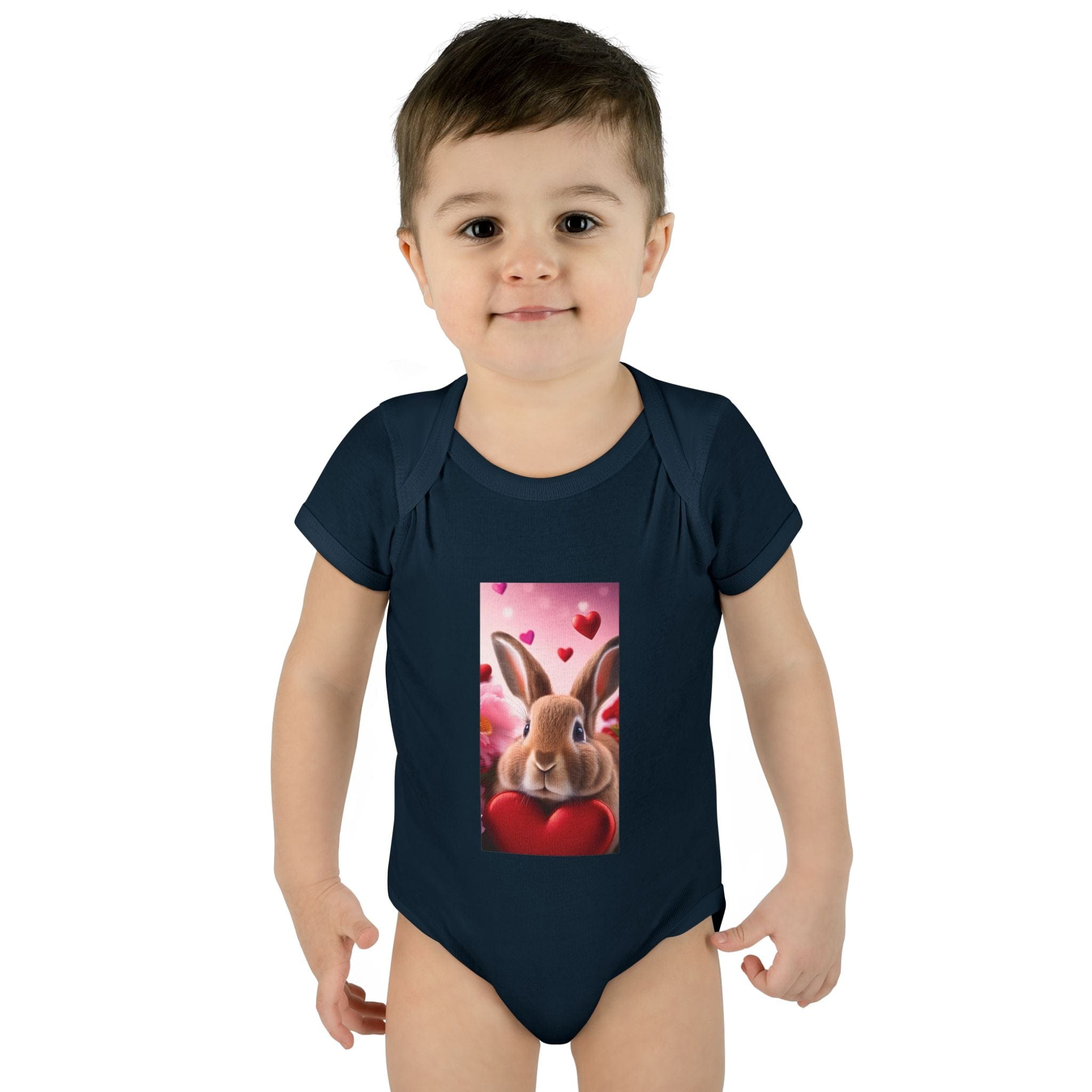Little Heartbreaker Bunny Bodysuit – Boys’ Edition NB (0-3M) / Navy Kids clothes