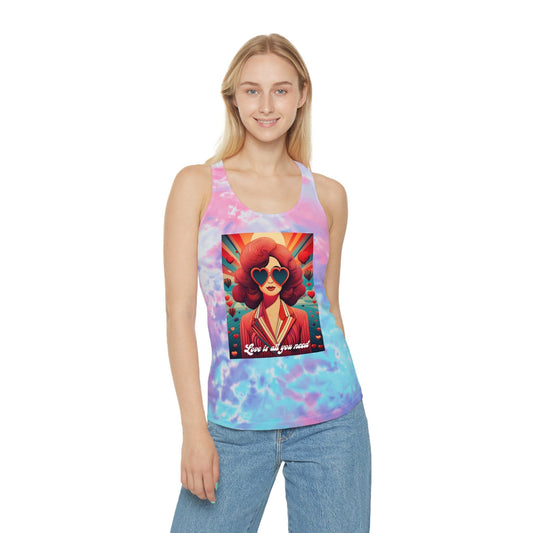 Love Is All You Need – Tie-Dye Tank - 3 Colour ways of base Tie-Die to choose from. Cotton Candy / M Tank Top