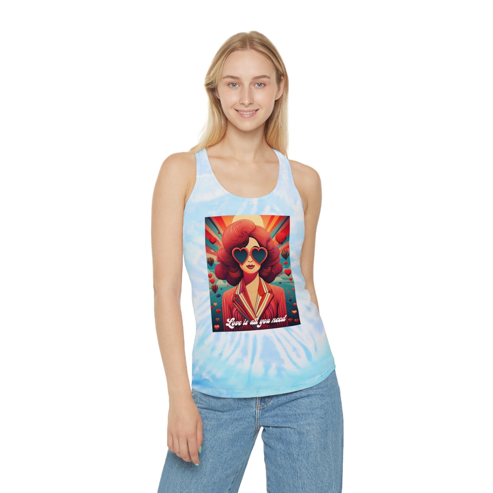 Love Is All You Need – Tie-Dye Tank - 3 Colour ways of base Tie-Die to choose from. Lagoon / 2XL Tank Top