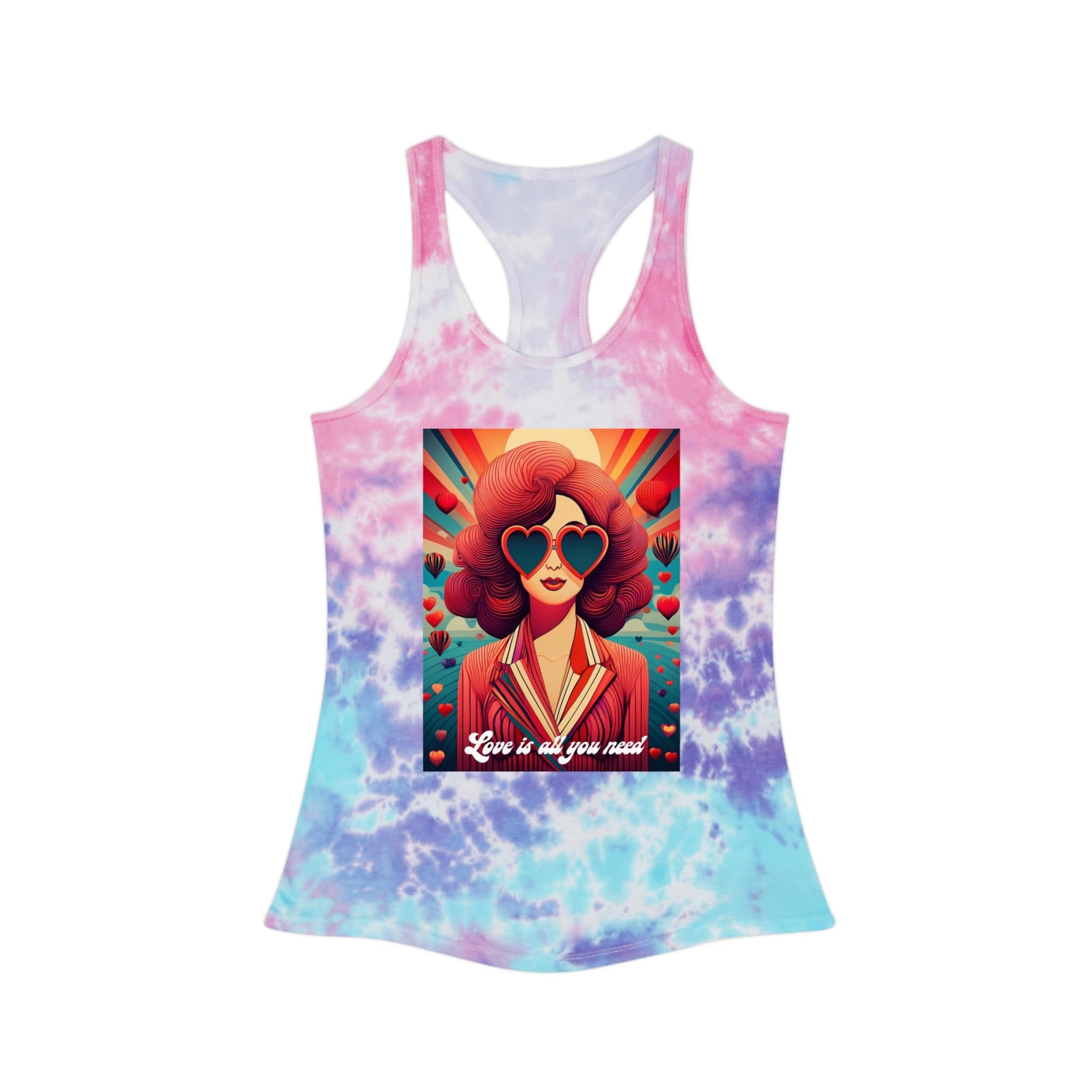 Love Is All You Need – Tie-Dye Tank - 3 Colour ways of base Tie-Die to choose from. Tank Top
