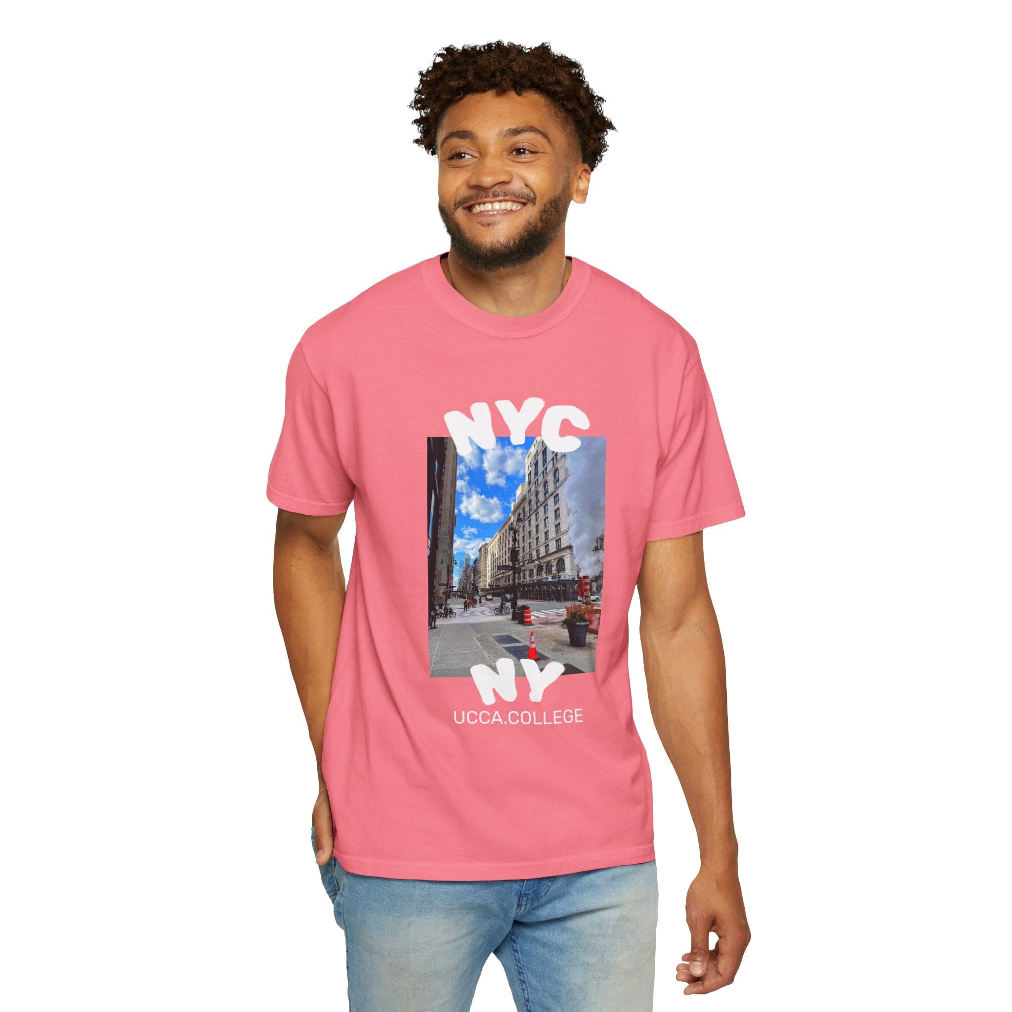 Madison Ave Steam – NYC Street Scene Tee - Mens T-Shirt