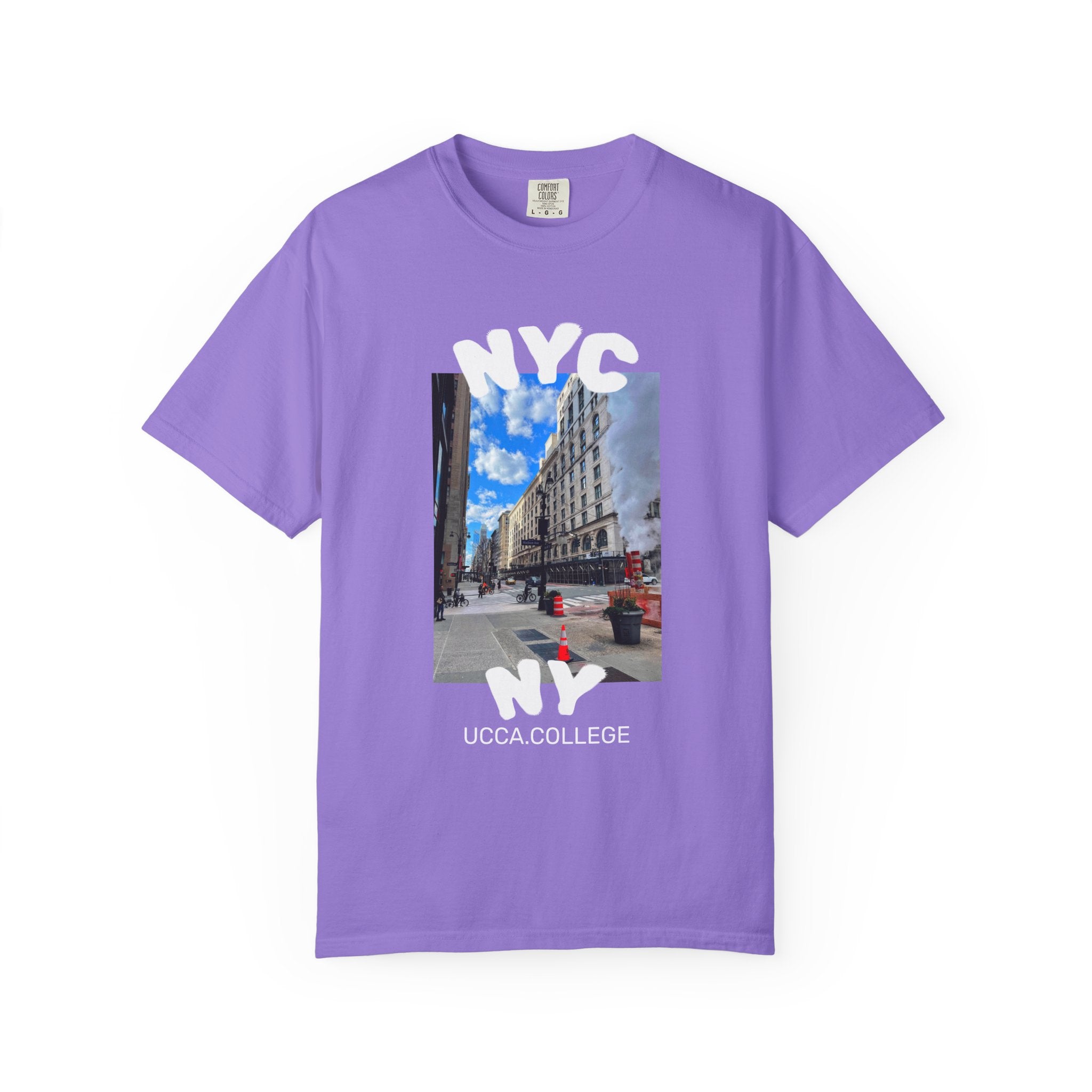 Madison Ave Steam – NYC Street Scene Tee - Mens T-Shirt