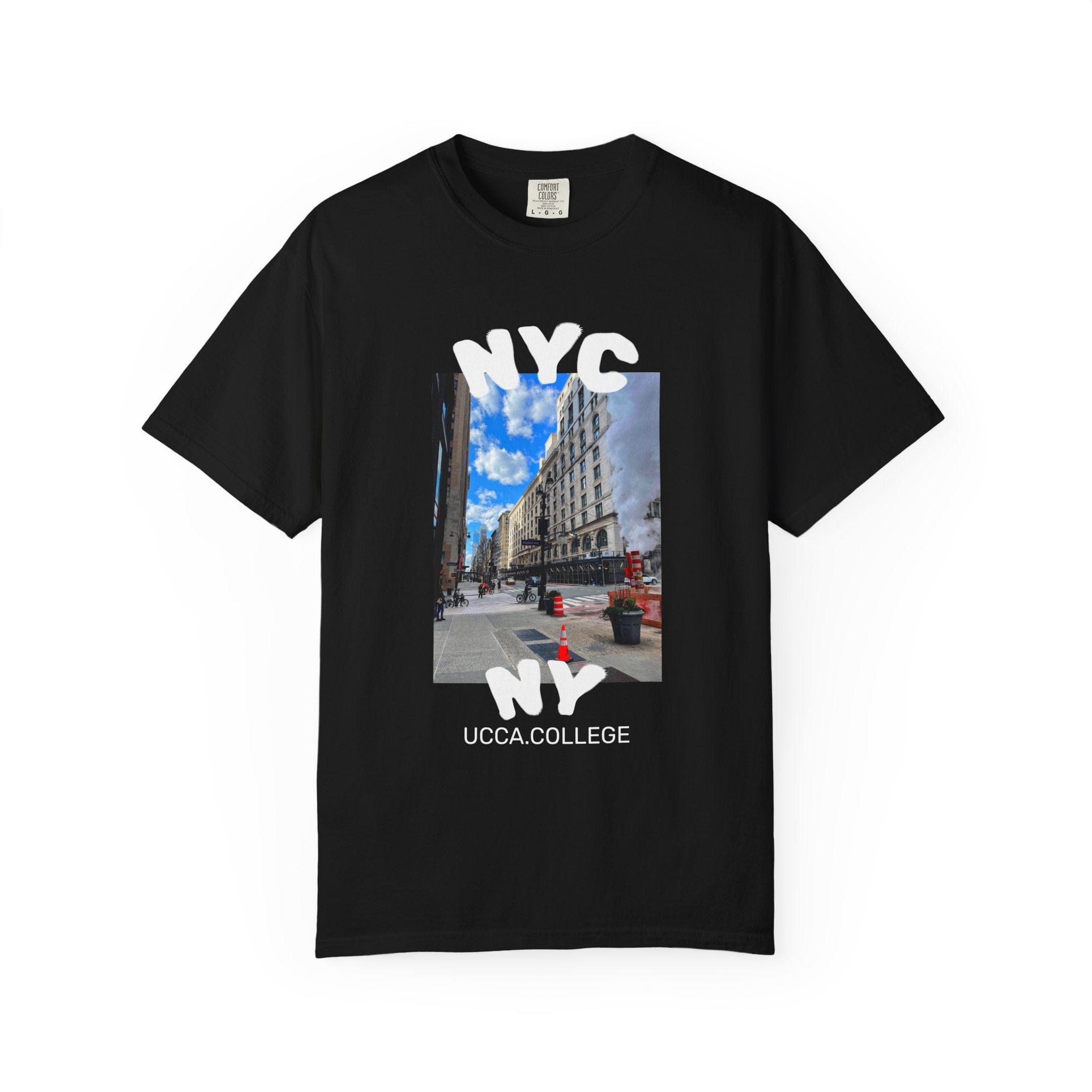 Madison Ave Steam – NYC Street Scene Tee - Mens T-Shirt