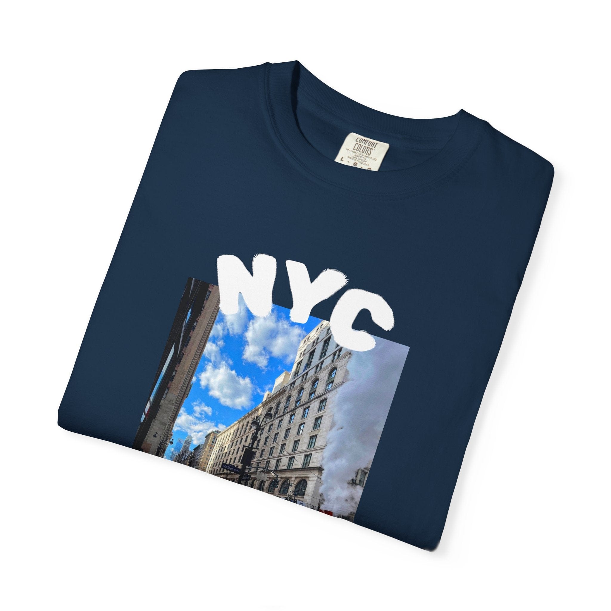 Madison Ave Steam – NYC Street Scene Tee - Mens T-Shirt
