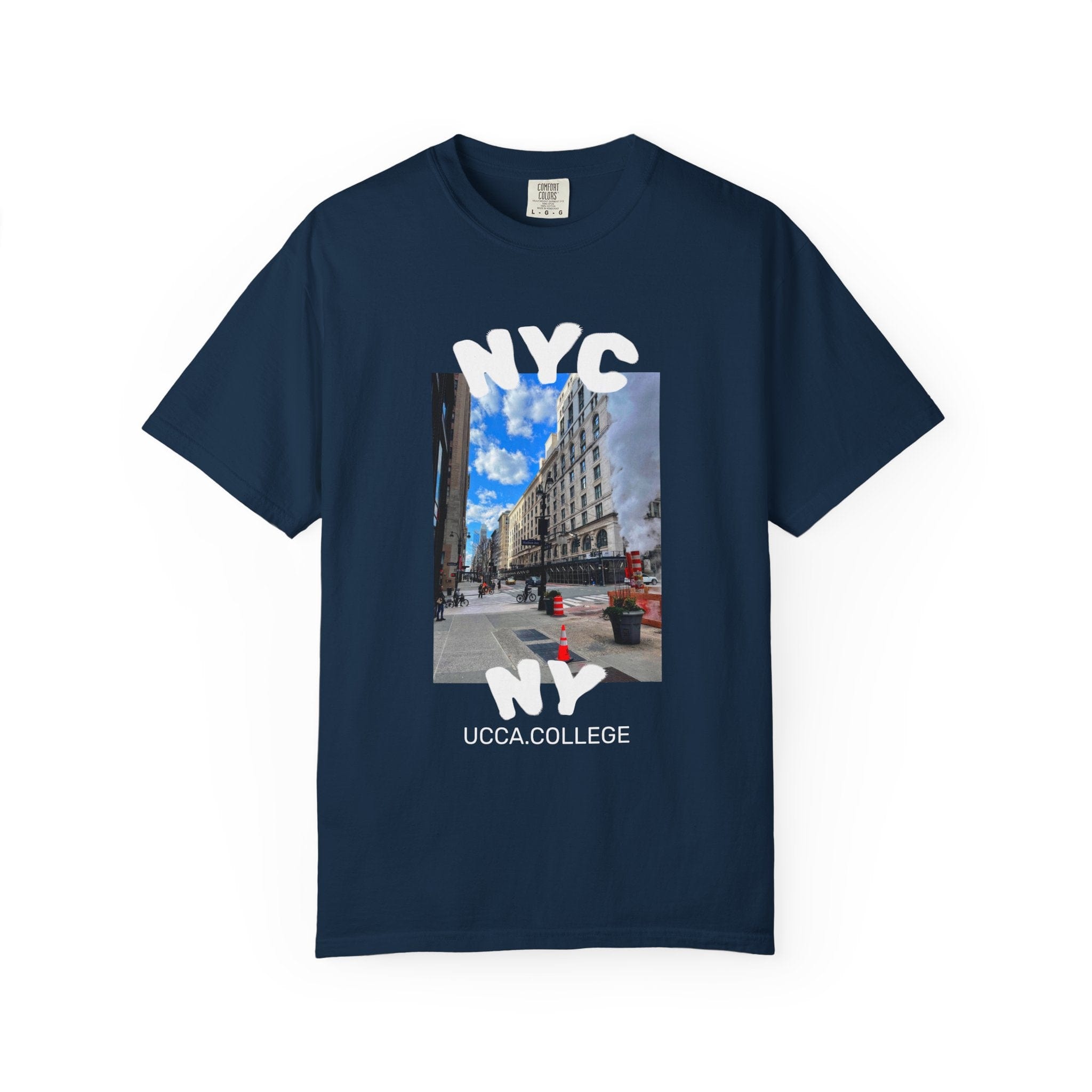 Madison Ave Steam – NYC Street Scene Tee - Mens T-Shirt