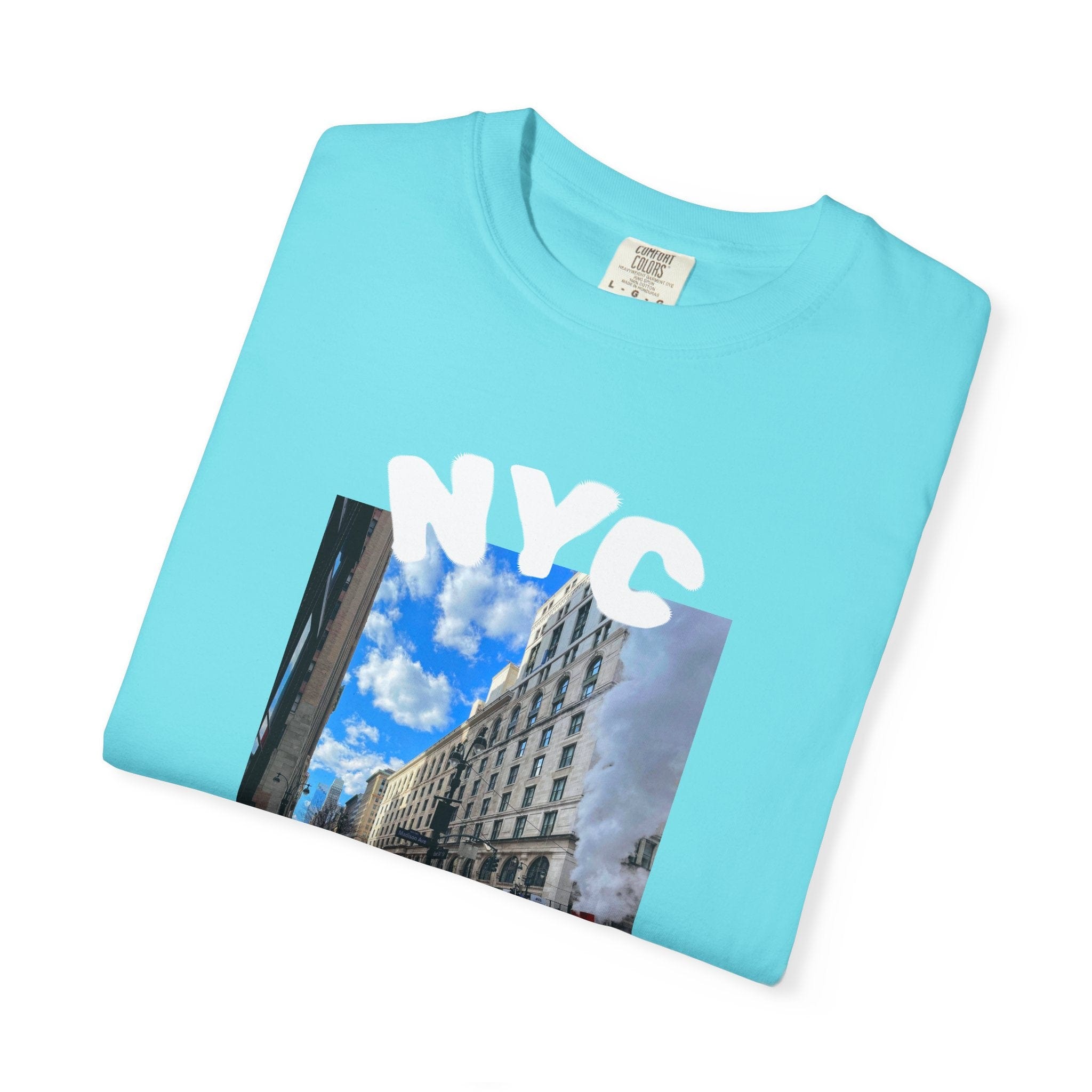 Madison Ave Steam – NYC Street Scene Tee - Mens T-Shirt