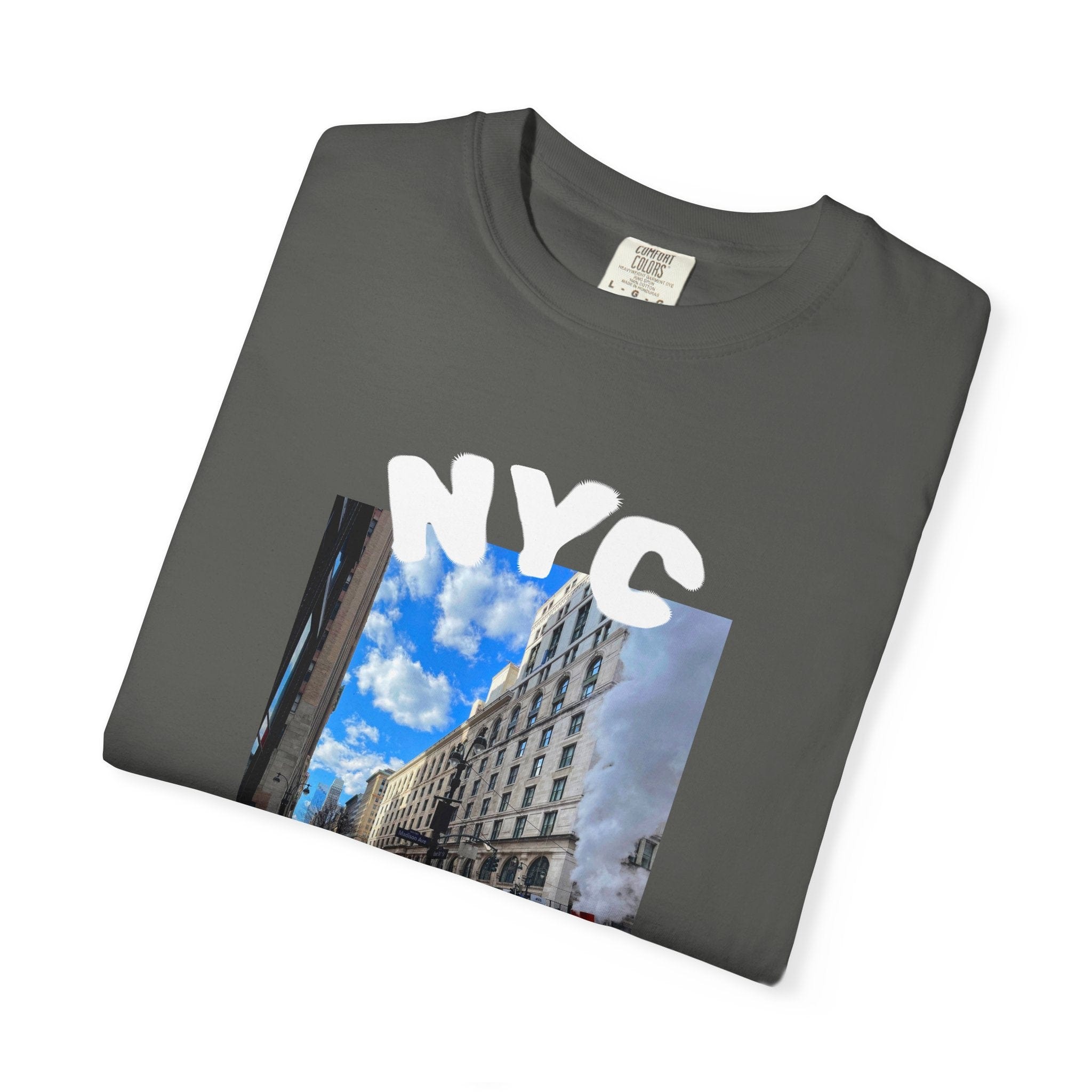 Madison Ave Steam – NYC Street Scene Tee - Mens T-Shirt