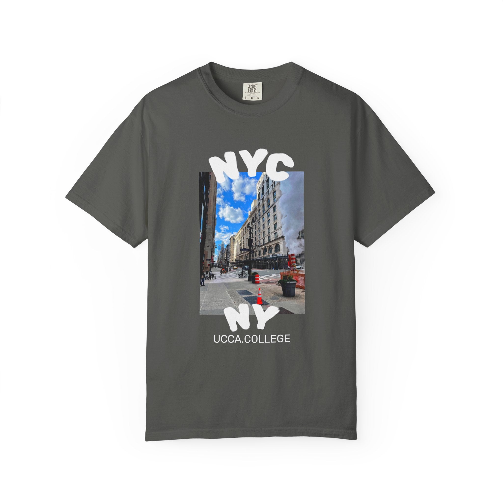 Madison Ave Steam – NYC Street Scene Tee - Mens T-Shirt