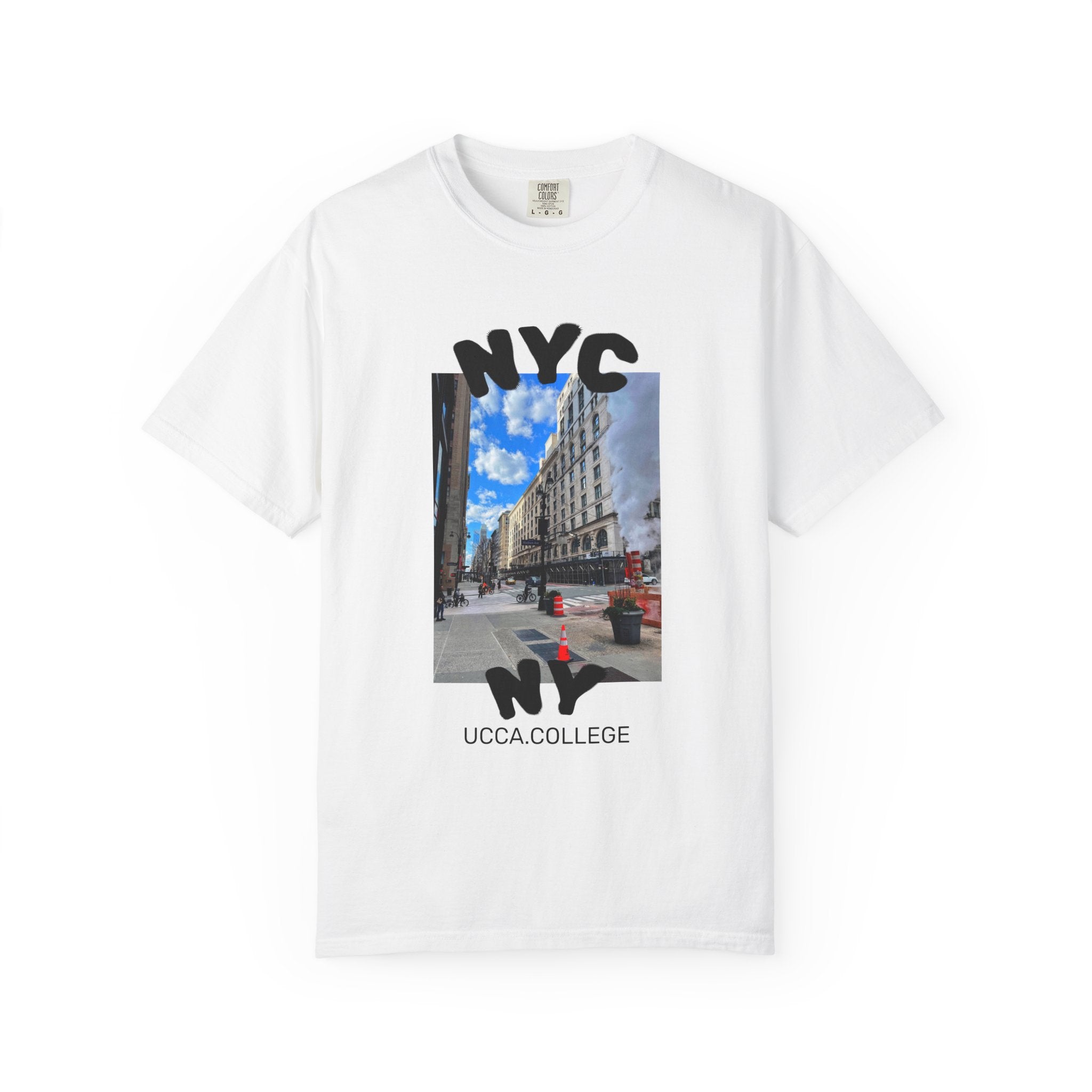 Madison Ave Steam – NYC Street Scene Tee - Mens T-Shirt