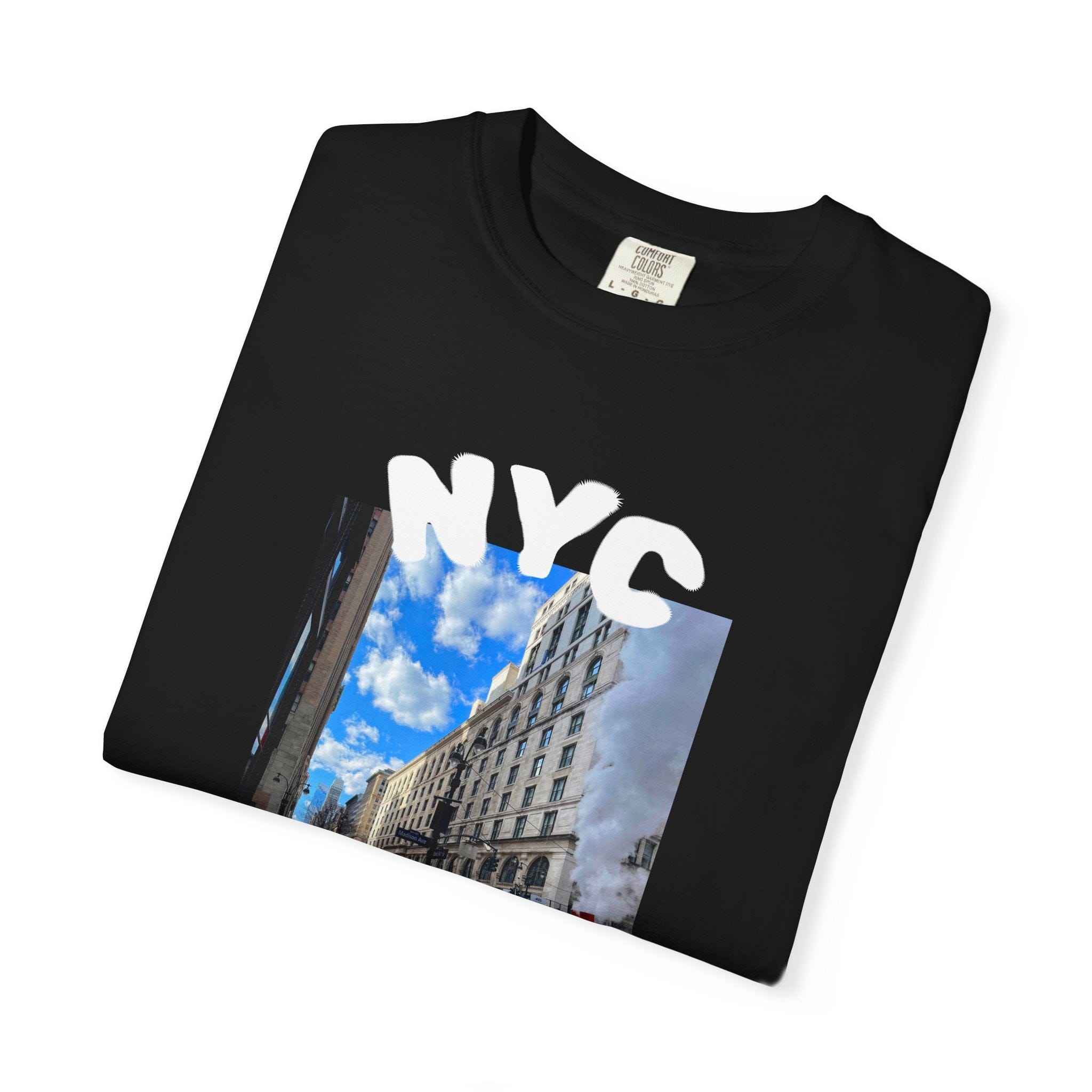 Madison Ave Steam – NYC Street Scene Tee - Womens T-Shirt